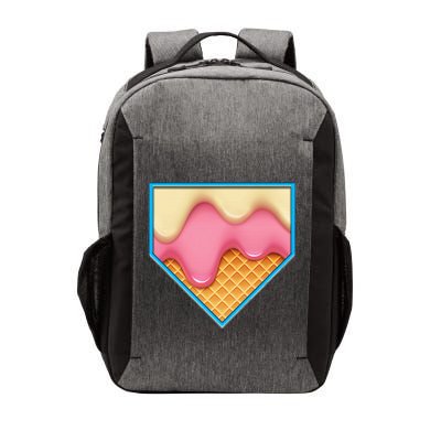Home Plate Drip Ice Cream Dripping Softball & Baseball Vector Backpack