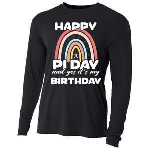 Happy Pi Day And Yes ItS My Birthday Math 14 March Cute Gift Cooling Performance Long Sleeve Crew