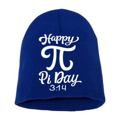 Happy Pi Day 3 14 Gift Short Acrylic Beanie