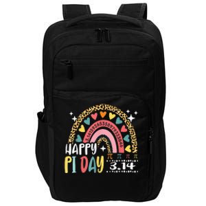 Happy Pi Day Leopard Rainbow Funny Math Teacher Impact Tech Backpack