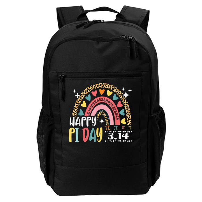 Happy Pi Day Leopard Rainbow Funny Math Teacher Daily Commute Backpack