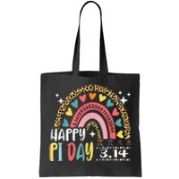 Happy Pi Day Leopard Rainbow Funny Math Teacher Tote Bag