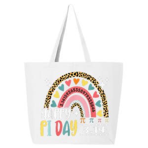 Happy Pi Day Leopard Rainbow Funny Math Teacher 25L Jumbo Tote