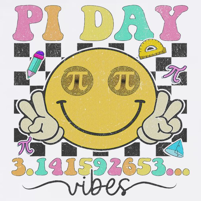 Happy Pi Day 3. 14 Vibes Cute Smile Face Pi Day Baby Bodysuit
