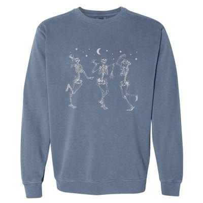 Halloween Party Dancing Skeleton Funny Halloween Garment-Dyed Sweatshirt