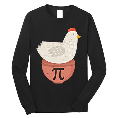 Happy Pi Day Funny Chicken Pot Pie 3 14 Science Math Teacher Funny Gift Long Sleeve Shirt