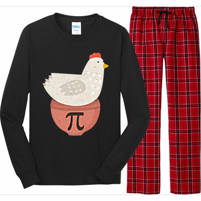 Happy Pi Day Funny Chicken Pot Pie 3 14 Science Math Teacher Funny Gift Long Sleeve Pajama Set