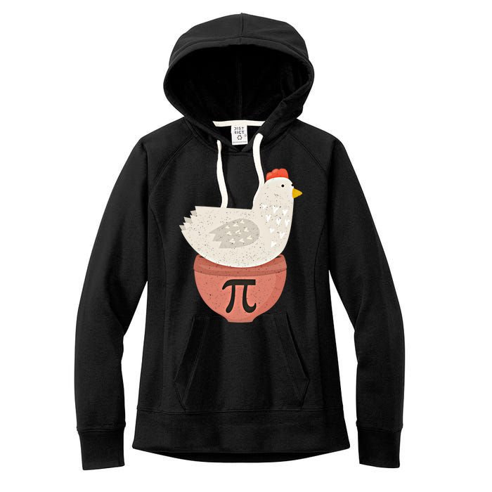 Happy Pi Day Funny Chicken Pot Pie 3 14 Science Math Teacher Funny Gift Women's Fleece Hoodie