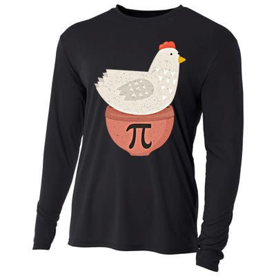 Happy Pi Day Funny Chicken Pot Pie 3 14 Science Math Teacher Funny Gift Cooling Performance Long Sleeve Crew