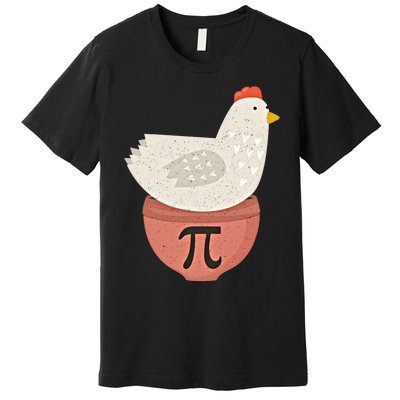 Happy Pi Day Funny Chicken Pot Pie 3 14 Science Math Teacher Funny Gift Premium T-Shirt