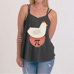 Happy Pi Day Funny Chicken Pot Pie 3 14 Science Math Teacher Funny Gift Women's Strappy Tank