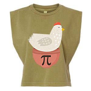 Happy Pi Day Funny Chicken Pot Pie 3 14 Science Math Teacher Funny Gift Garment-Dyed Women's Muscle Tee