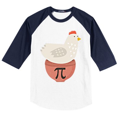 Happy Pi Day Funny Chicken Pot Pie 3 14 Science Math Teacher Funny Gift Baseball Sleeve Shirt