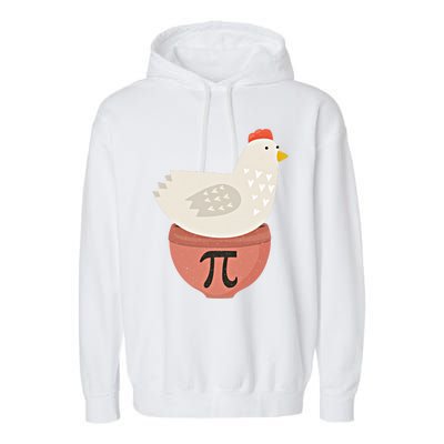 Happy Pi Day Funny Chicken Pot Pie 3 14 Science Math Teacher Funny Gift Garment-Dyed Fleece Hoodie