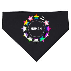 Human Pride Design Human Lgbtq Flag USA-Made Doggie Bandana