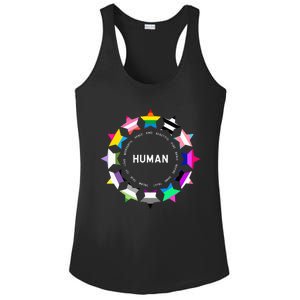 Human Pride Design Human Lgbtq Flag Ladies PosiCharge Competitor Racerback Tank