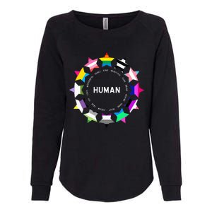 Human Pride Design Human Lgbtq Flag Womens California Wash Sweatshirt