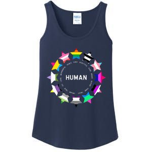 Human Pride Design Human Lgbtq Flag Ladies Essential Tank