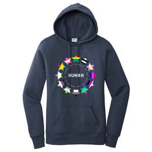 Human Pride Design Human Lgbtq Flag Women's Pullover Hoodie