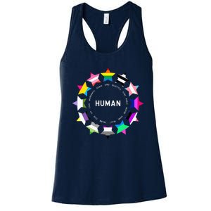 Human Pride Design Human Lgbtq Flag Women's Racerback Tank