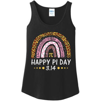 Happy Pi Day Mathematic Math Teacher Gift Leopard Ladies Essential Tank