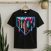 Home Plate Drip Ice Cream Softball & Baseball T-Shirt