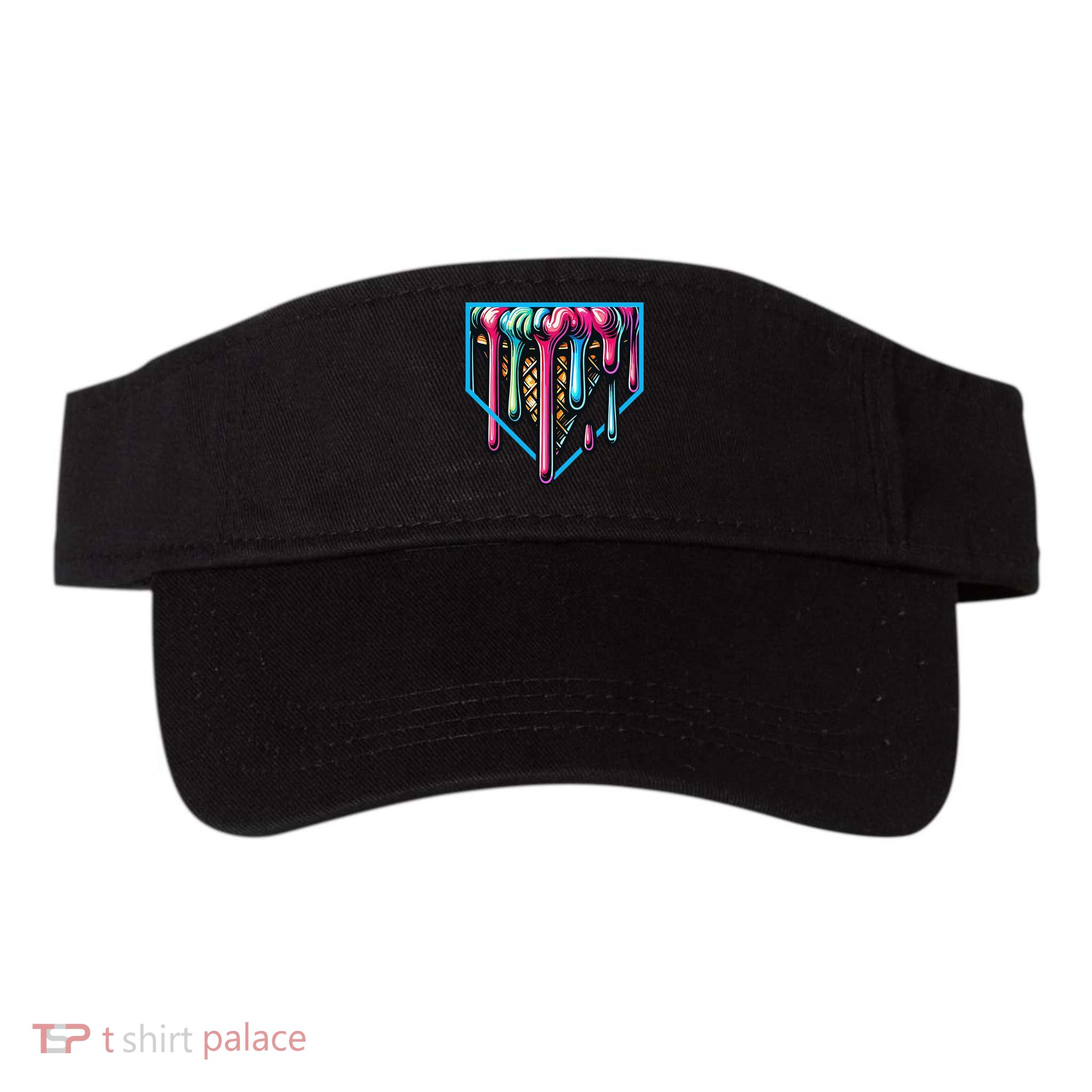 Home Plate Drip Ice Cream Softball & Baseball Visor