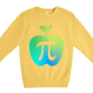 Happy Pi Day Cute Apple Pie 3 14 Funny Science Math Teacher Great Gift Premium Crewneck Sweatshirt