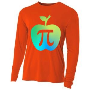 Happy Pi Day Cute Apple Pie 3 14 Funny Science Math Teacher Great Gift Cooling Performance Long Sleeve Crew