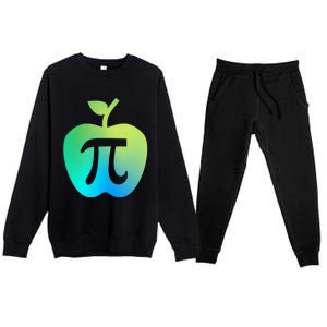 Happy Pi Day Cute Apple Pie 3 14 Funny Science Math Teacher Great Gift Premium Crewneck Sweatsuit Set