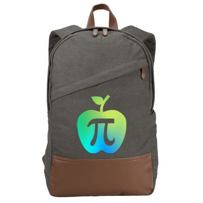 Happy Pi Day Cute Apple Pie 3 14 Funny Science Math Teacher Great Gift Cotton Canvas Backpack