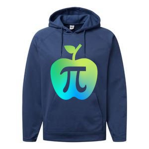 Happy Pi Day Cute Apple Pie 3 14 Funny Science Math Teacher Great Gift Performance Fleece Hoodie