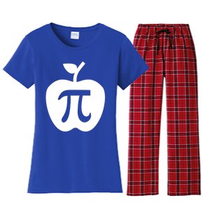 Happy Pi Day Cute Apple Pie 3 14 Funny Science Math Teacher Meaningful Gift Women's Flannel Pajama Set