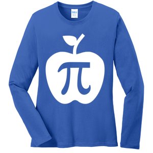 Happy Pi Day Cute Apple Pie 3 14 Funny Science Math Teacher Meaningful Gift Ladies Long Sleeve Shirt