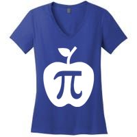 Happy Pi Day Cute Apple Pie 3 14 Funny Science Math Teacher Meaningful Gift Women's V-Neck T-Shirt