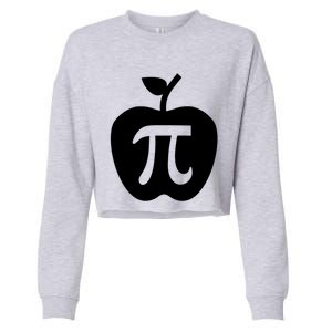 Happy Pi Day Cute Apple Pie 3 14 Funny Science Math Teacher Meaningful Gift Cropped Pullover Crew