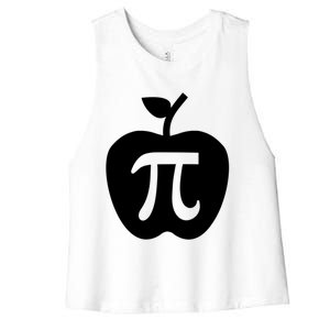 Happy Pi Day Cute Apple Pie 3 14 Funny Science Math Teacher Meaningful Gift Women's Racerback Cropped Tank