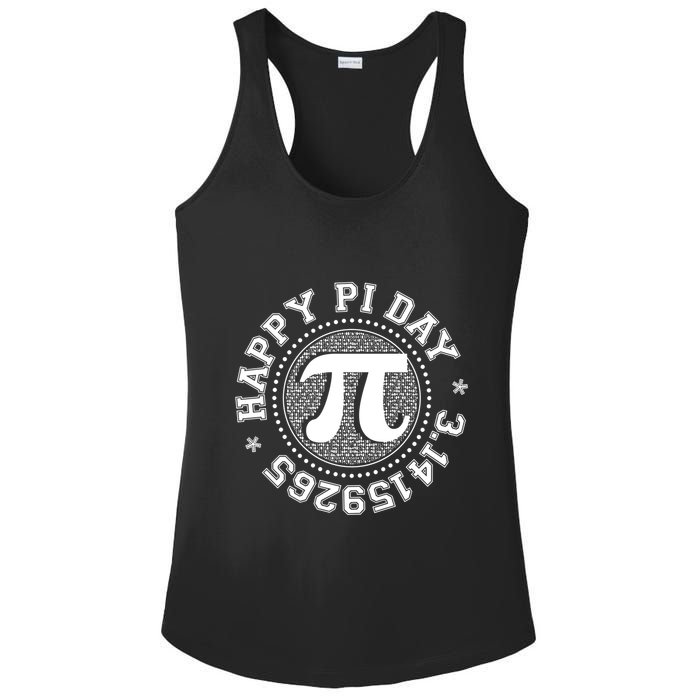 Happy Pi Day 3 1459265 Math Geek Nerd Gift Ladies PosiCharge Competitor Racerback Tank