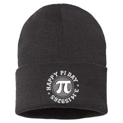 Happy Pi Day 3 1459265 Math Geek Nerd Gift Sustainable Knit Beanie