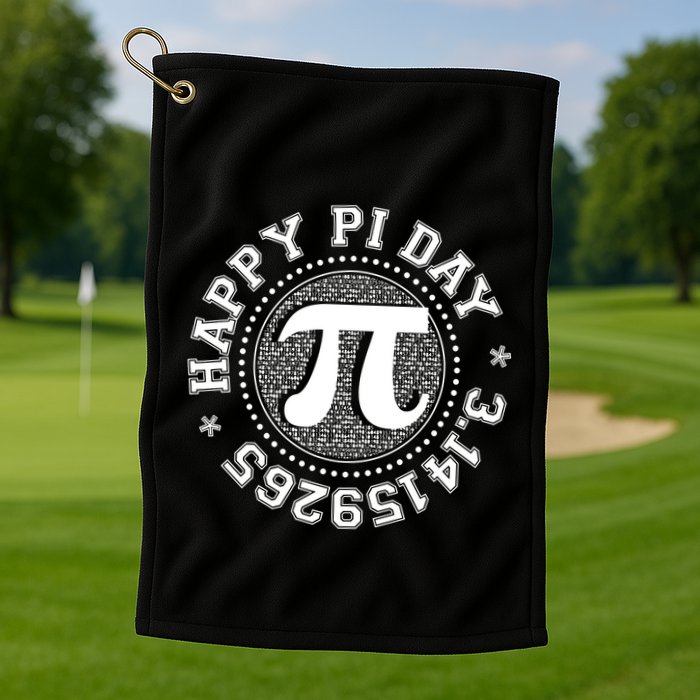 Happy Pi Day 3 1459265 Math Geek Nerd Gift Golf Towel