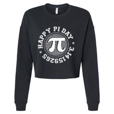 Happy Pi Day 3 1459265 Math Geek Nerd Gift Cropped Pullover Crew