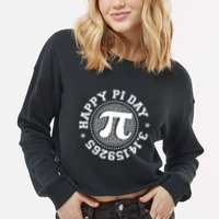 Happy Pi Day 3 1459265 Math Geek Nerd Gift Cropped Pullover Crew