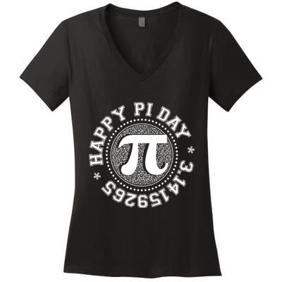 Happy Pi Day 3 1459265 Math Geek Nerd Gift Women's V-Neck T-Shirt