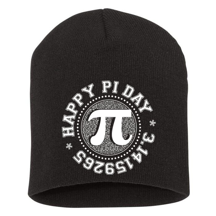 Happy Pi Day 3 1459265 Math Geek Nerd Gift Short Acrylic Beanie
