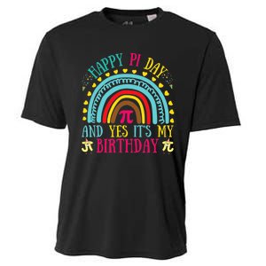 Happy Pi Day And Yes It's My Birthday Math Teacher Rainbow Cooling Performance Crew T-Shirt