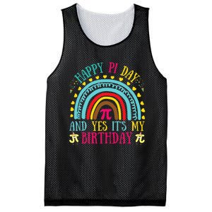 Happy Pi Day And Yes It's My Birthday Math Teacher Rainbow Mesh Reversible Basketball Jersey Tank