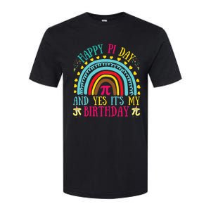 Happy Pi Day And Yes It's My Birthday Math Teacher Rainbow Softstyle CVC T-Shirt