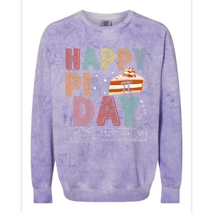 Happy Pi Day Celebrate Pi Day March 14 Math Lover Gift Colorblast Crewneck Sweatshirt