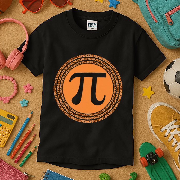 Happy Pi Day Pi Symbol Mathematics Geek Science Lover .Png Kids T-Shirt