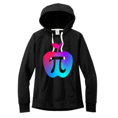 Happy Pi Day Cute Apple Pie 3 14 Funny Science Math Teacher Gift Women's Fleece Hoodie